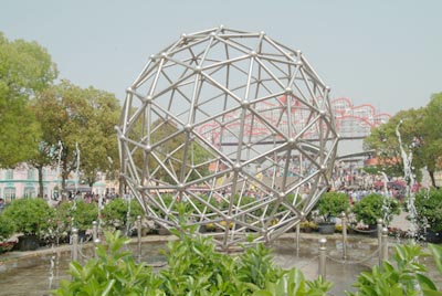 不锈钢球形节点网架结构装饰造型工程