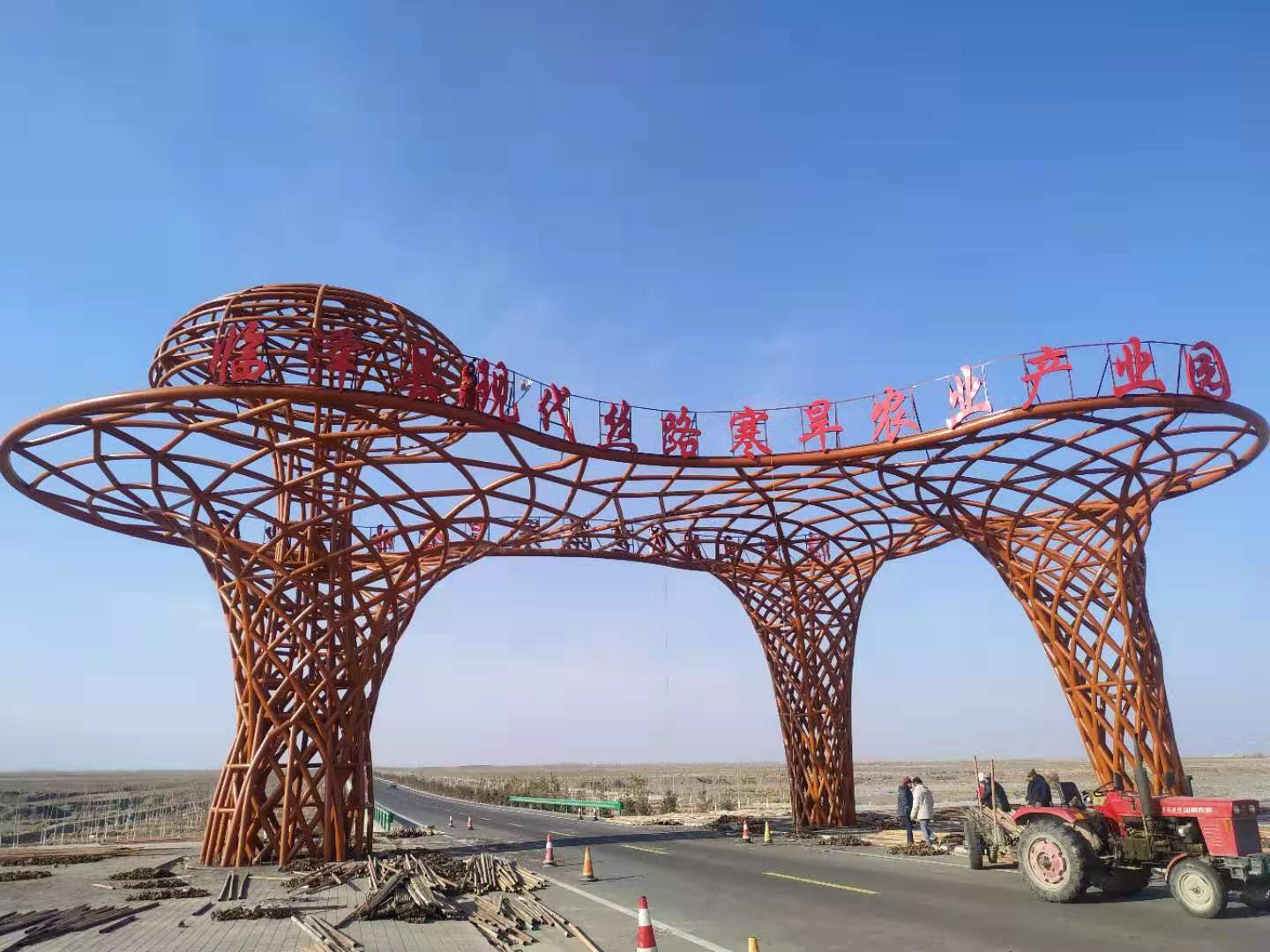 钢管网格结构造型入口 钢管网格结构造型入口